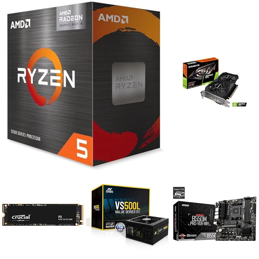 AMD Ryzen 5 5500GT Desktop Processor with Integrated Radeon Graphics 7, 6 cores 12 Threads 16MB Cach AMD Ryzen 5 5500GT Desktop Processor with Integrated Radeon Graphics 7, 6 cores 12 Threads 16MB Cach