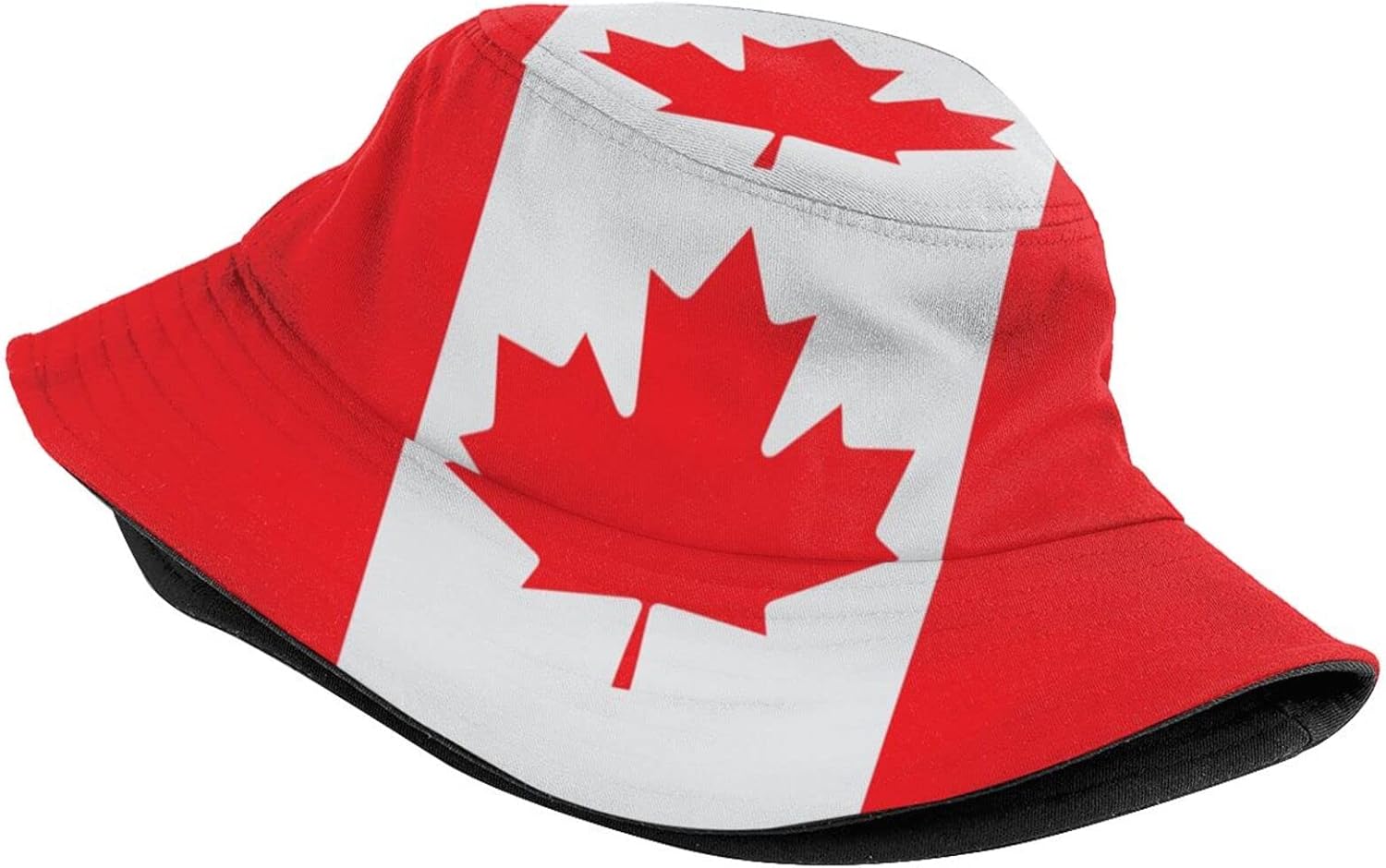Funny Canada Flag Pattern Bucket Hat for Women Men Girls Red Leaf Fisherman Hat Travel Beach Sun Hat - Image 2