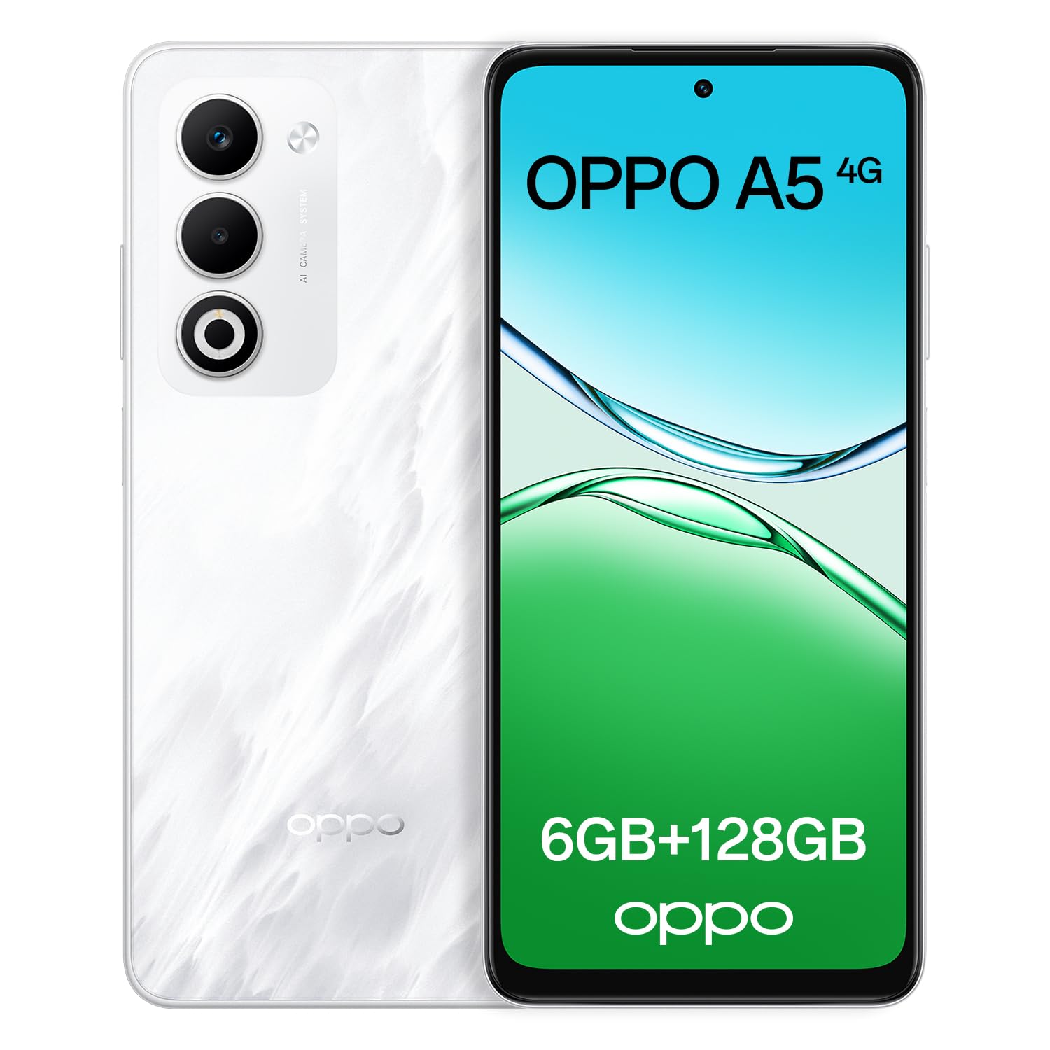 OPPO A5 4G 6GB RAM + 128GB ROM, Unlocked Smartphone with AI, 6.67