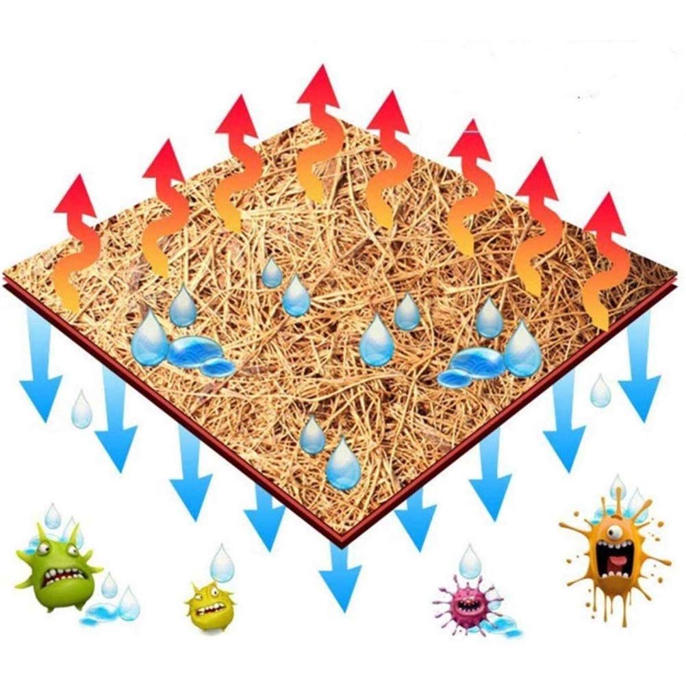 Tappetino per Rettili, Substrato in Fibra di Cocco Naturale, Tappeto Morbido Assorbente con Design Lavabile e Riutilizzabile, Ideale per Lucertole, Tartarughe e Serpenti (Brown)