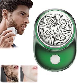 2023 Powerful Storm Shaver for Men, Powerful Storm Shaver, Mini Shave Portable Electric Shaver, Mini Shaver Electric Razor USB Rechargeable, Pocket Size Wet and Dry (Green)