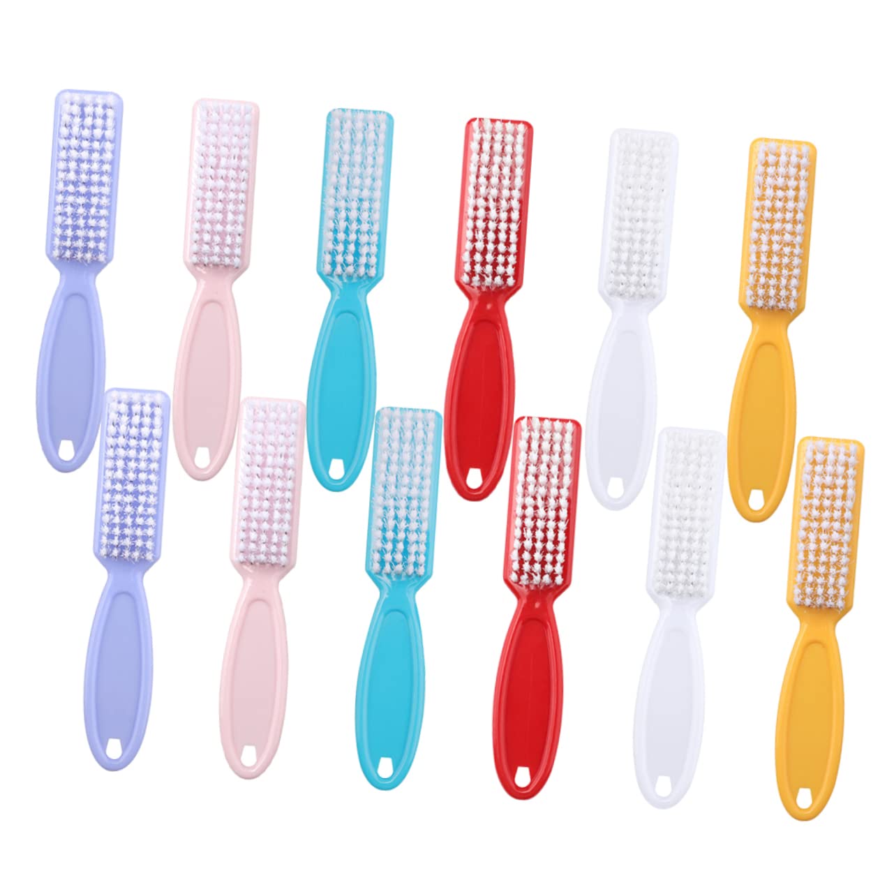 CANIGHT 24pcs Nail Brush for Cleaning Fingernails Ergonomic Handle Grip for Easy Use for Home Versatile for Hands Toes Kitchen Cleaning Random Colors