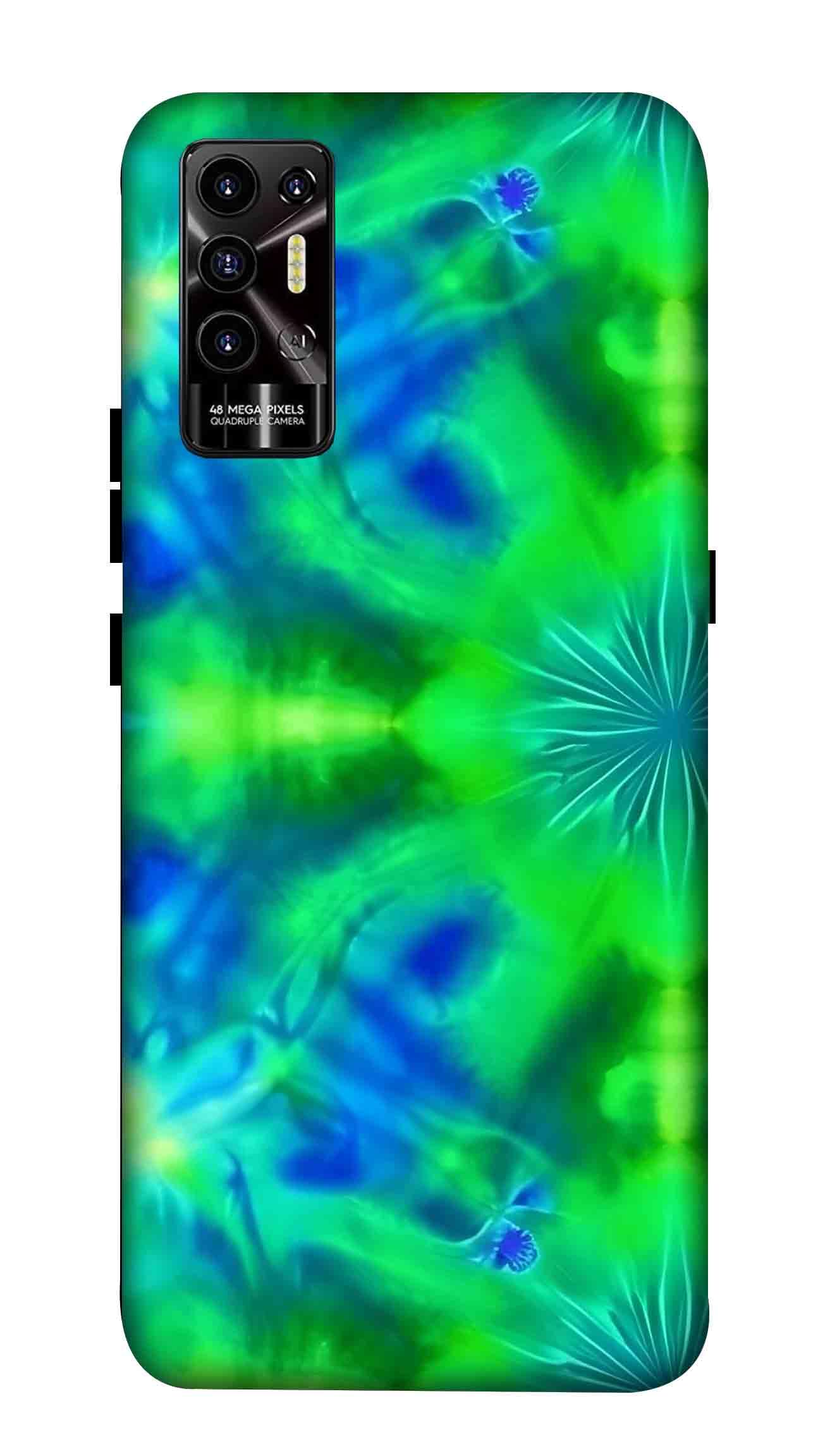 NDCOM for Tecno POVA 2 Back Cover Case Tangled Tones Abstract Tie-Dye
