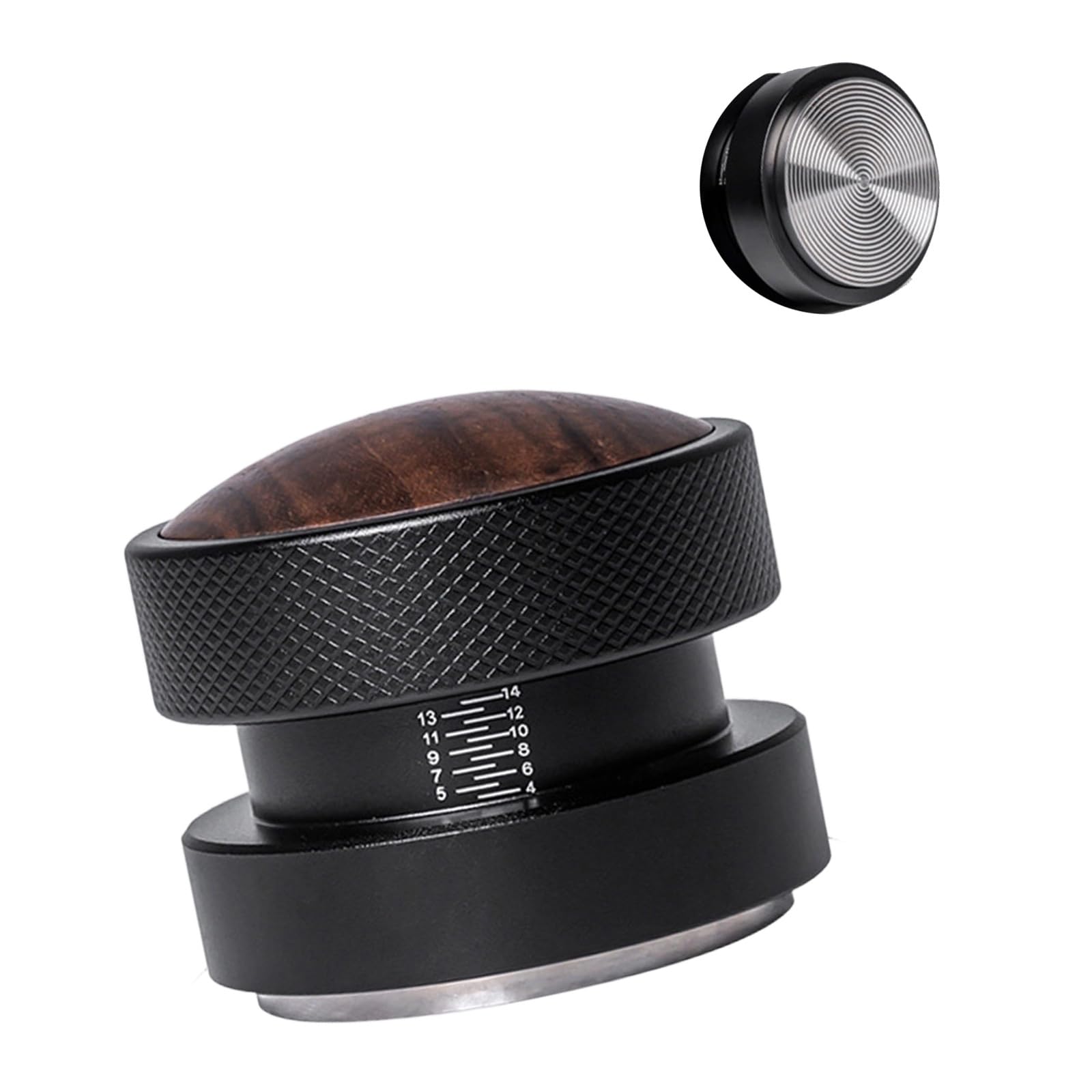 FROMCEO Ergonomic Handle Calibrated Espresso Tamper Professional Coffee Tamper Accessories for Perfect Coffee Auto Leveling Stainless Steel Spring Loaded Palms