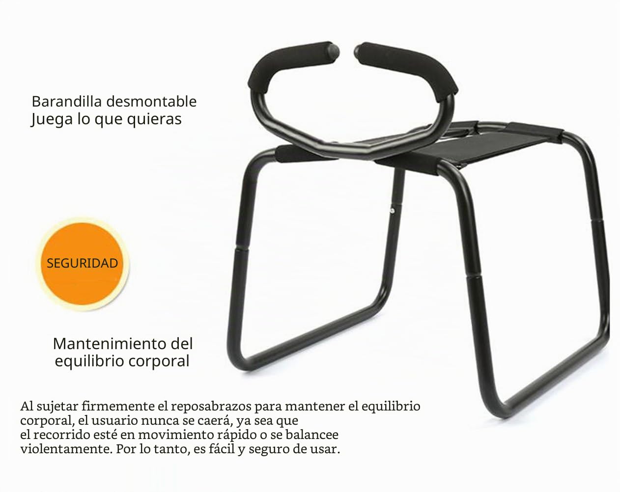 Silla Sexual Multifunción para Mejorar la Posición Juego Novedoso con Reposamanos para Parejas