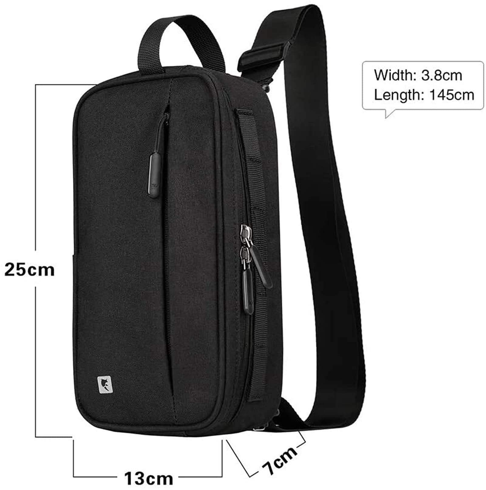Borsa Anteriore della Bicicletta con Funzione Idrorepellente, Borsa a Tracolla Frontale Triangolo con Triangolo con Triangolo (2 PCS)(Black)