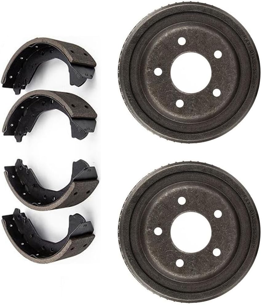 3pcs Rear Brake Drums & Brake Shoes Brake Kit Replace fits GMC C1500 PICKUP 6.5L 1994 1995 1996 1997, fits Chevrolet C1500 PICKUP 6.2L 1992 1993, fits C1500 7.4L 1992 1993