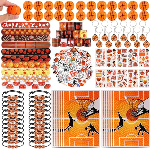 Kolewo4ever 294 Pieces Basketball Party Favors Supplies Set Bulk Sports Goodie Bag Fillers for Sports Party Gifts Bags (Basketball)