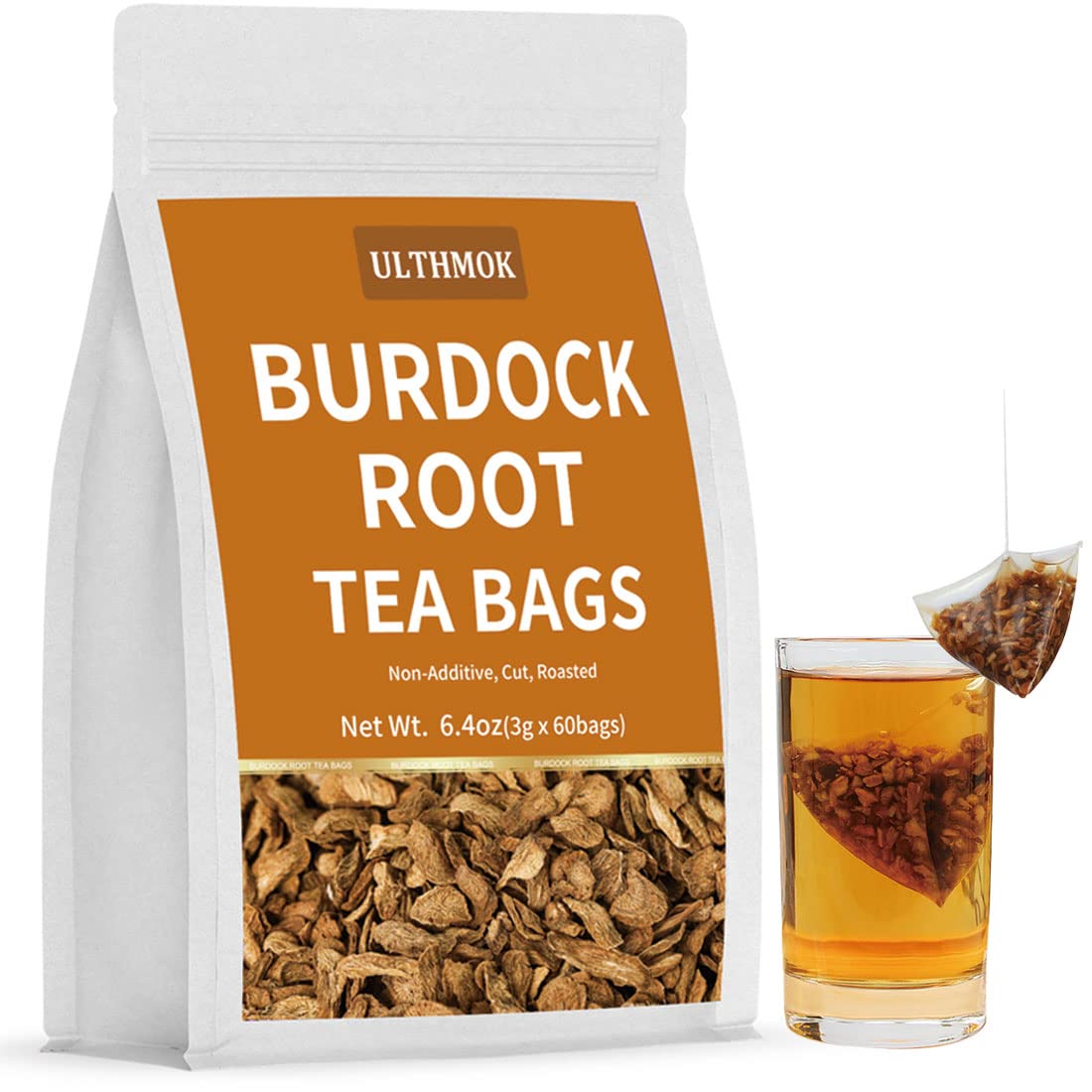 Premium Burdock Root Tea Bags,60 Tea Bags/6.4Oz.100