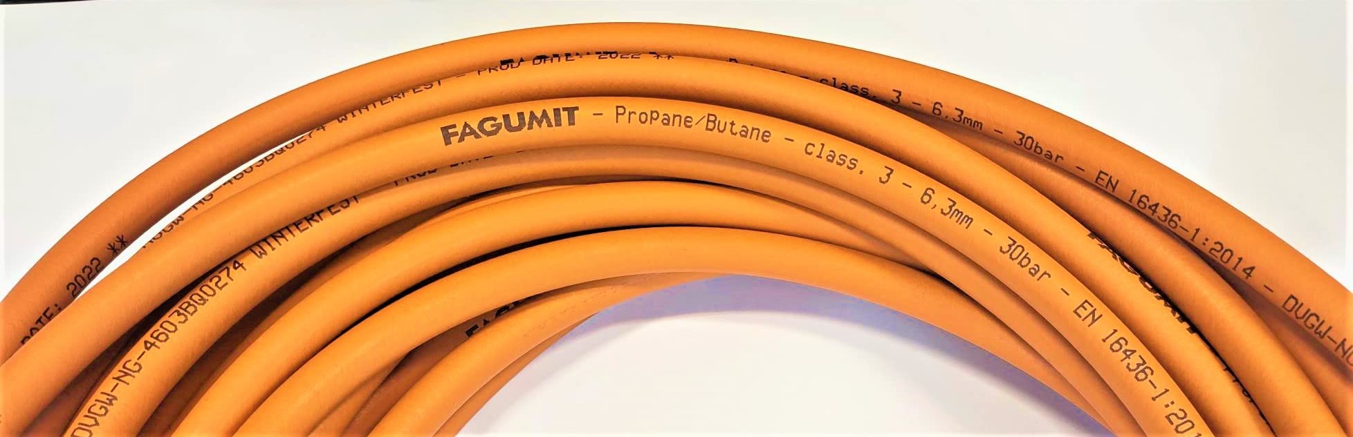 Propan Butan Manguera de Gas (Muy flexible) 500cm (5m) | 30bar | Ø6.3mm (16mm esterno) | Acoplamiento rápido | -30°C | Pantalones para cocineros de camping | 50 m bobina entera o por metros