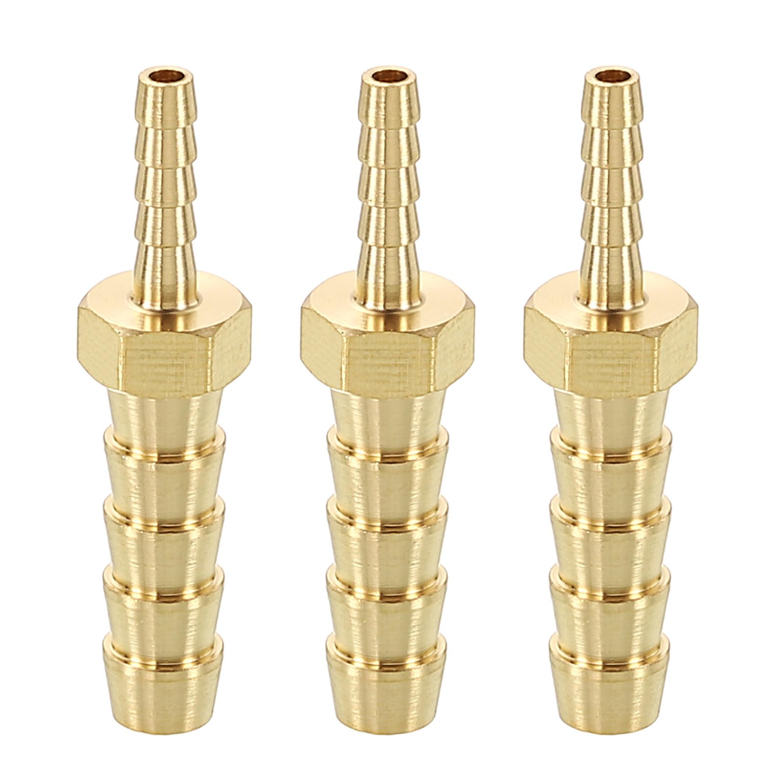METALLIXITY 2Pcs Brass Hose Barb to Adapter 1/8" Barb x 1/4" for Automotive, Motorcycle, Marine, Truck, RV Fuel Systems โ image 1