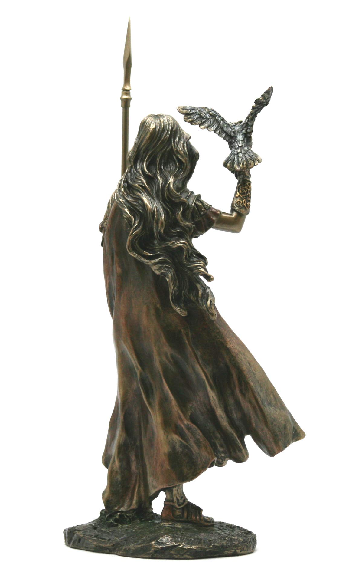 Figura de estatua de la diosa romana griega de Athena Minerva con acabado en bronce