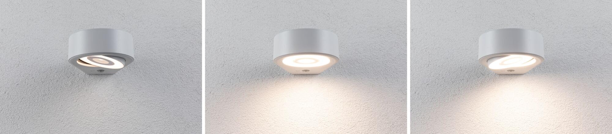 Paulmann 94867 LED Außenwandleuchte Silma Bewegungsmelder IP44 65x186mm 3000K 5,5 / 1x0,7W 600lm 230V Weiß Aluminium