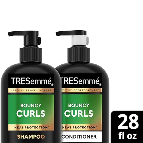 Miniatura 3 de TRESemmé Juego de champú y acondicionador de rizos impecables productos para el cabello rizado con hojas de aceite de coco definidos sin sulfatos