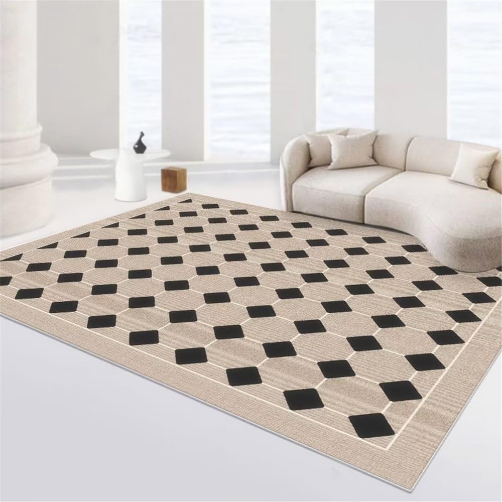 Tapis de salon durable à motif géométrique pour une décoration moderne