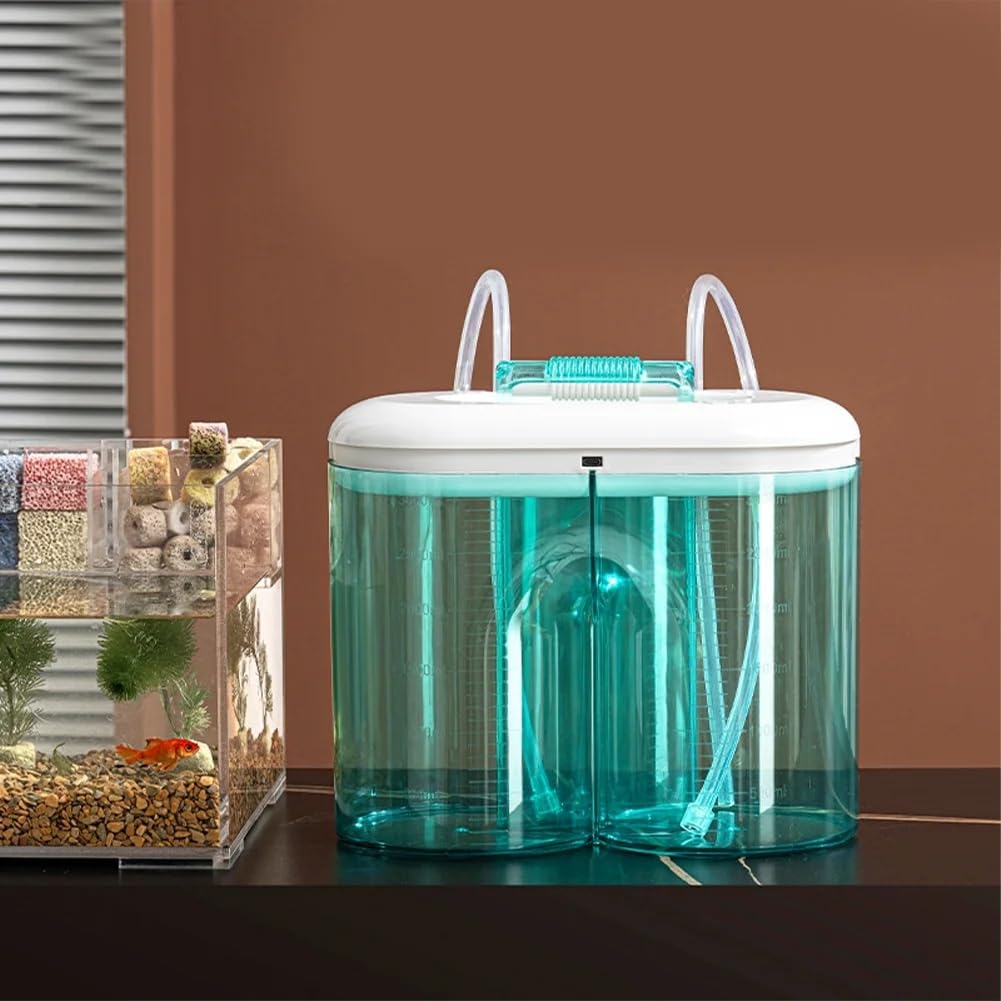 Cambiador de Agua para Acuario, Cambiador de Agua para Pecera, Cubo Dual de 3000 Ml, Herramientas de Limpieza para Acuarios.