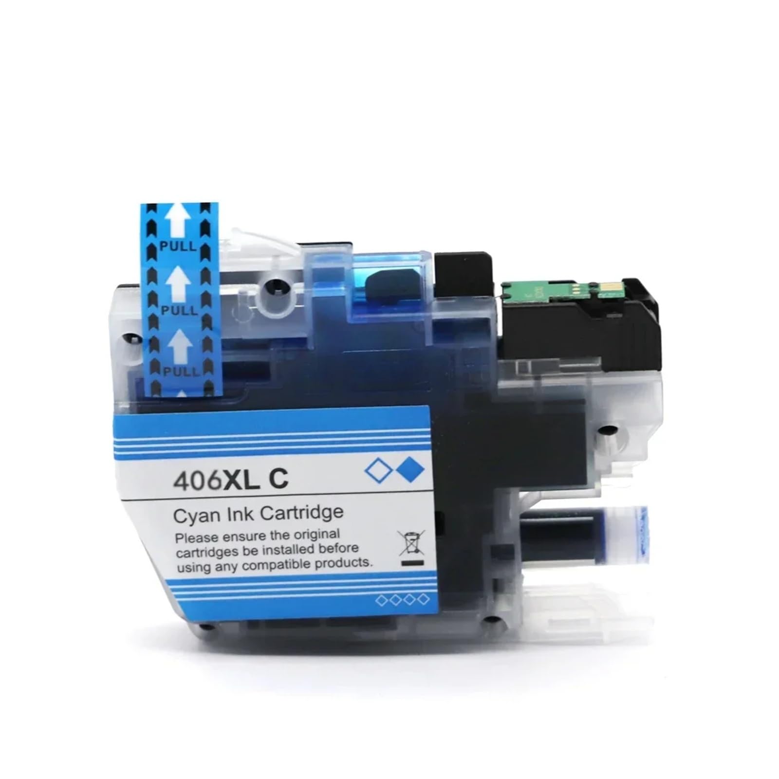 Cartuchos de Tinta LC406XL compatibles con Brother MFC-J4335DW J4345DW | MFC-J4535DW J5855DW J5955DW HL-JF1, Tinta Colorante, Capacidad XL.(Cyan)
