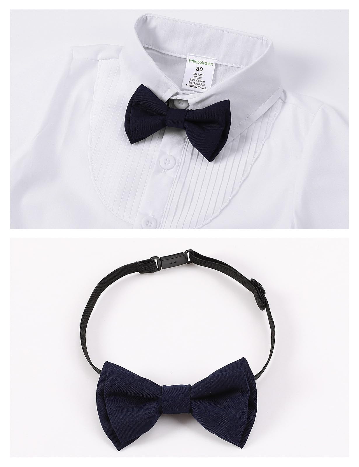 mintgreen Bambino Ragazzi Costume, Bambini Matrimonio Tuxedo Bow Cravatta Appeso Manica Corta Set di abiti, 1-4 anni