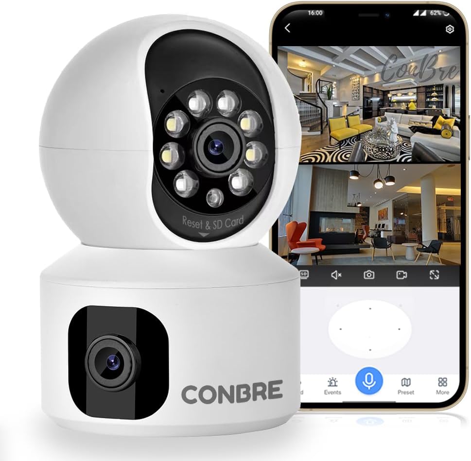 Engo White Ecam Indoor Security Camera With Wifi - 360 - Motion