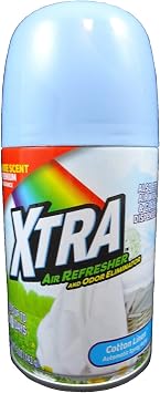 XTRA Premium Automatic Spray Air Freshener Refill, Cotton Linen - 5 Oz. Pack of 6