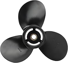 Hélice Outbord, Hélice de Barco Motor Hélice Outbord Hélice 9 1/4x8in 3 Lâminas 10 Splines R Rotação R Substituição de liga de alumínio para Suzuki 8-20HP