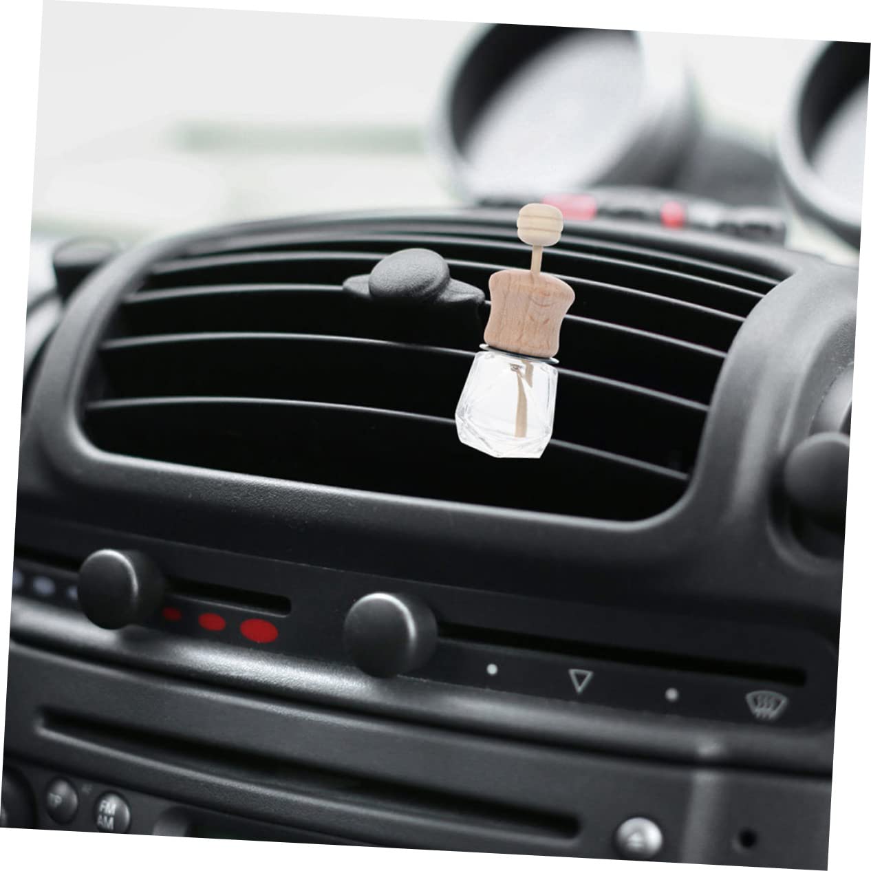 UKCOCO 20 Pezzi Bottiglie Profumo Auto Vuote in Vetro e Legno Diffusori Olio Trasparenti Accessori Eleganti per Profumatore Aria Veicolare Facili da Installare su Bocchette