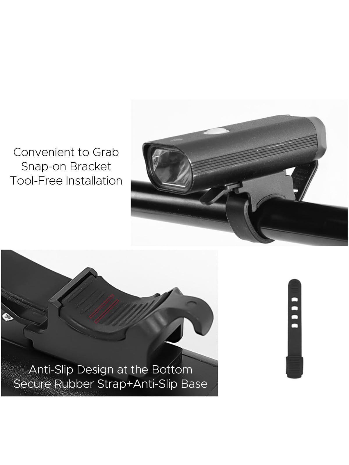 ENGWE Luci Bici Tweeter Luce Bici, Batteria Ricaricabile da 1200mAh USB, Impermeabile per Esterni, Oscuramento a 3 Velocità, Luci per Esterni Multifunzionali