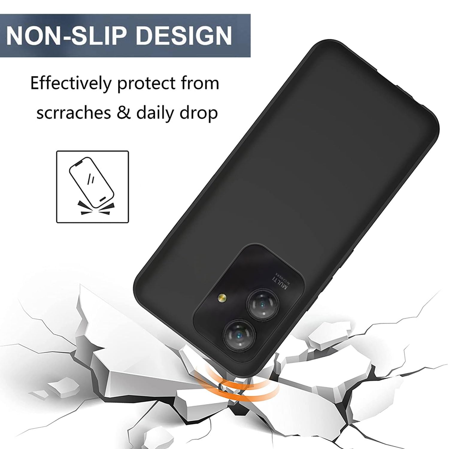AQGG Cover per Ulefone Armor 21 (6.58), con Rotazione 360° Ring Holde + Protezioni per Lo Schermo Transparent TPU Morbido Silicone Custodia per Telefono Antiurto
