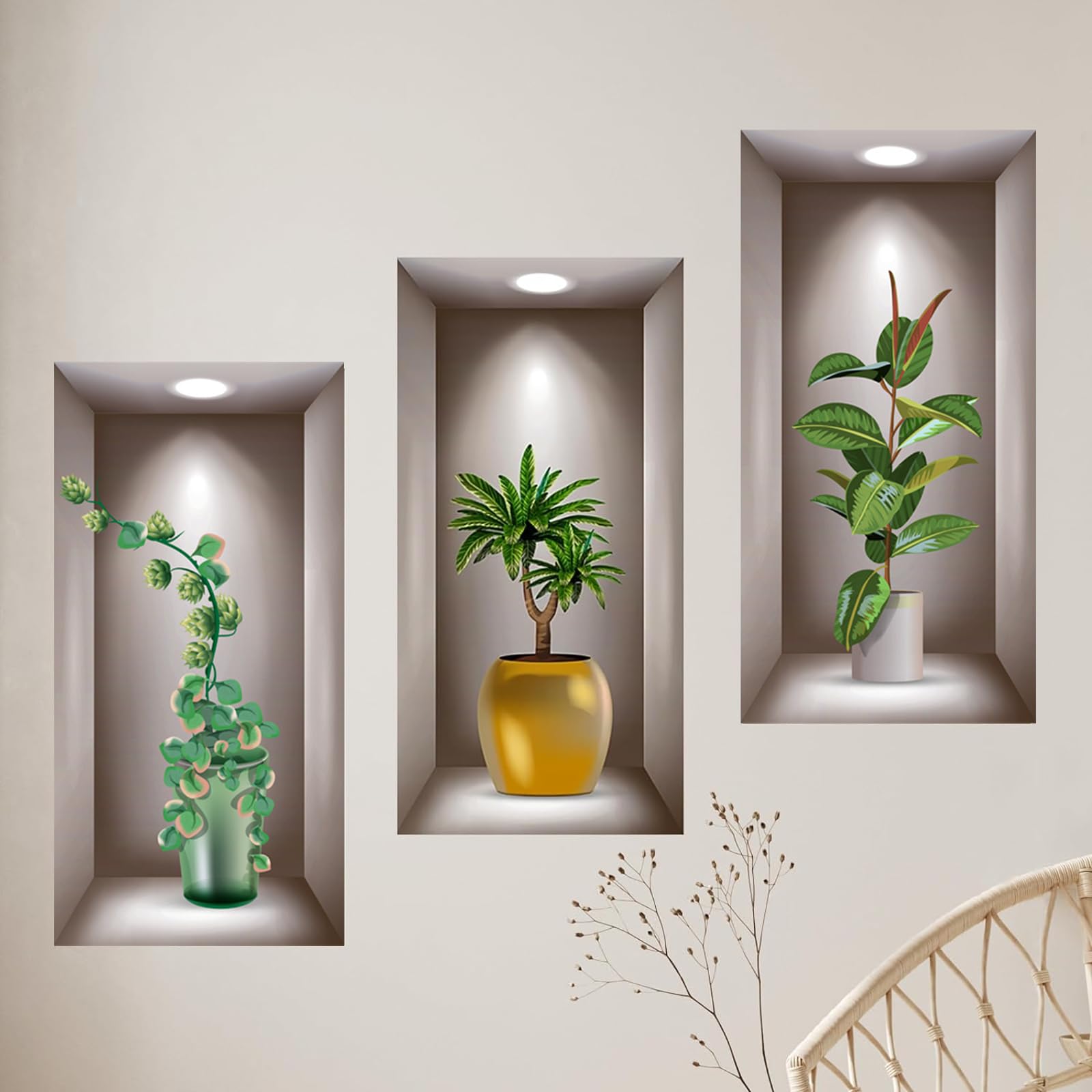 PLIGREAT Lot de 22 Autocollants Muraux Amovibles avec 3D Trous de Souris Stickers Muraux pour Décoration Murale de Cuisine Chambre D'enfant Salon Salle de Jeux Porte d'armoire Décoration d'angle Mural