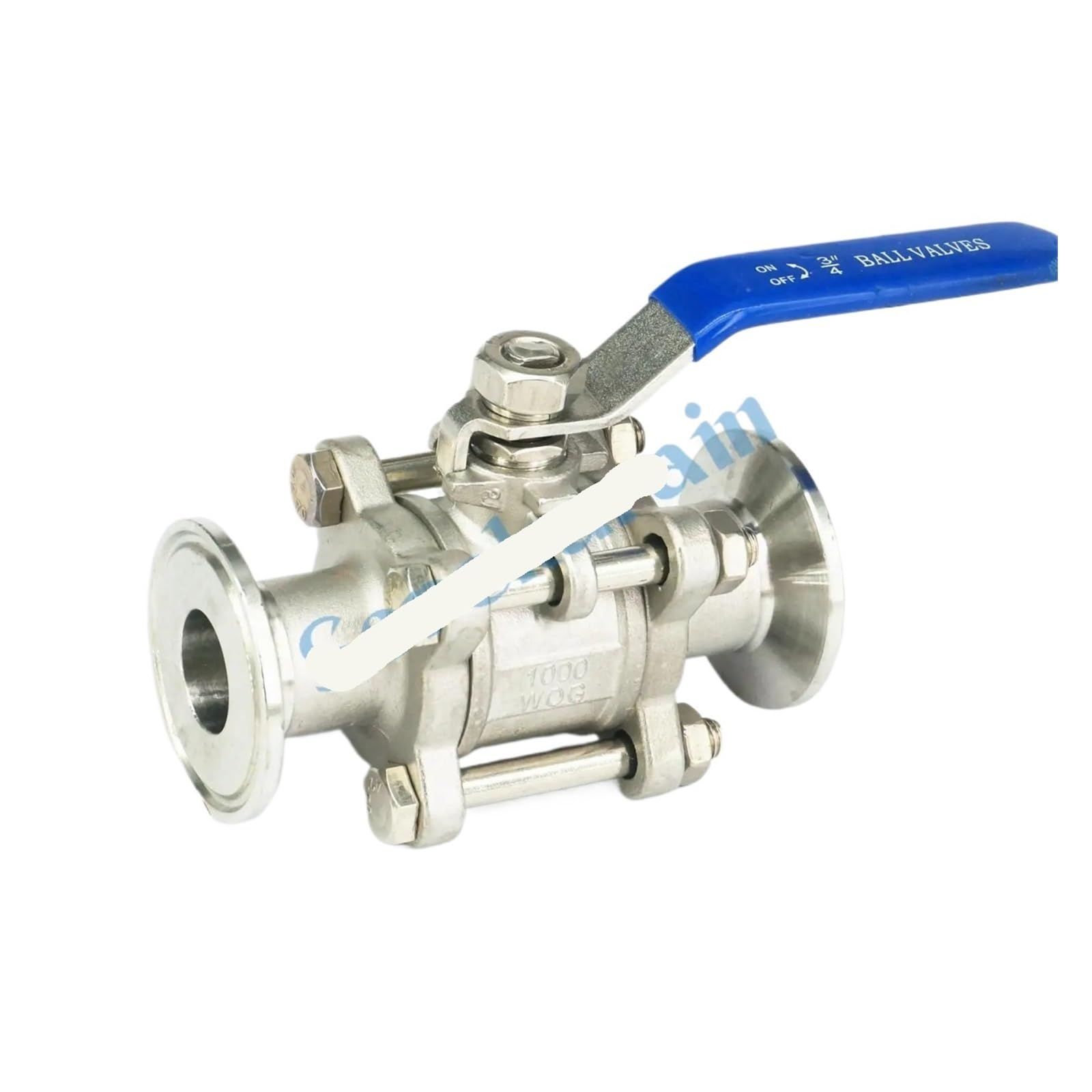 Raccord à bille DN20 en inox 304 robuste avec bride triple 1,5 pouce