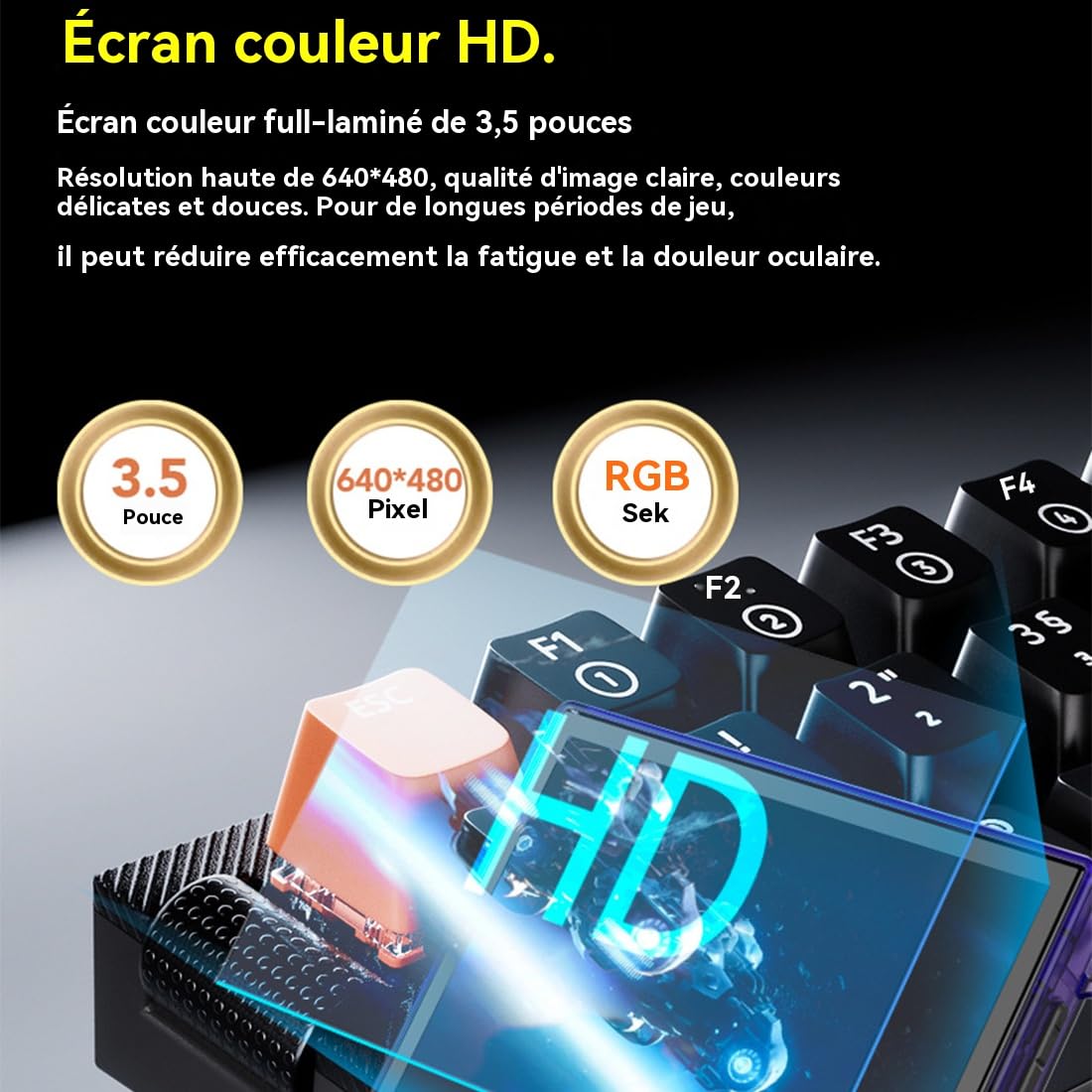 RetroPro R36xx Console de Jeux Portable WiFi Console Rétro Portable 3.5'' IPS HD, 20000+ Jeux Classiques, Émulateurs Multi-Plateformes, Batterie 3000 mAh, pour Adultes & Enfants (Vert, 128, Go)