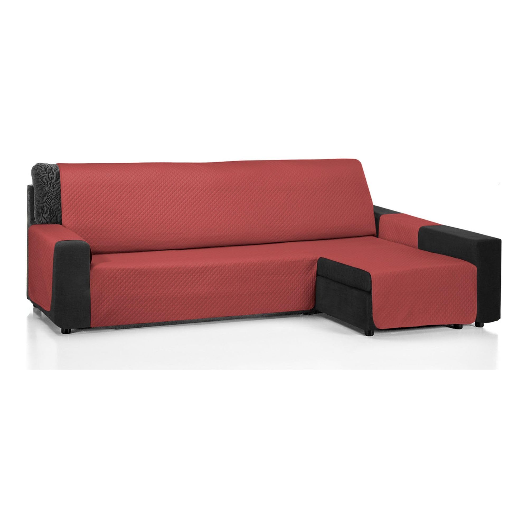 Housse de canapé d'angle réglable rouge 200 cm salon moderne