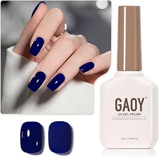 Deep Blue Gel Nail Polish, 16ml Soak Off Gel Polish, UV Light Cure for Nail Art DIY Manicure at Home, 1532 Midnight Blue