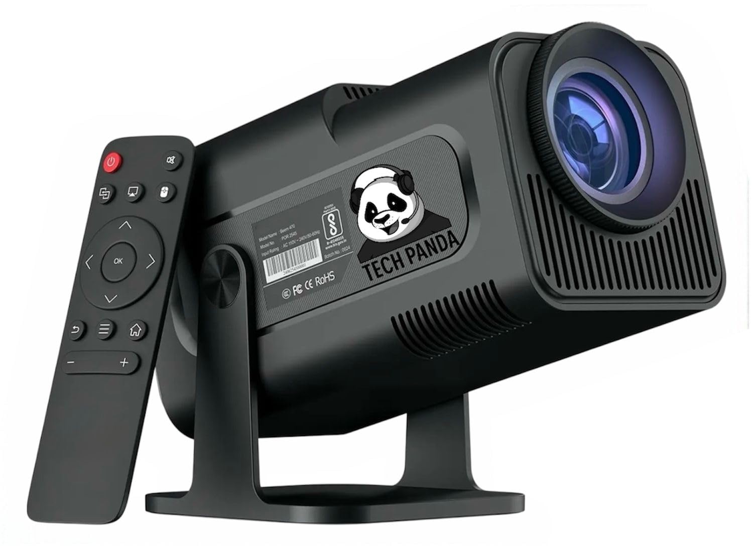 Tech Panda 470 Smart LED Projector with 1080p Full HD Resolution, Rotatable Design, Built-in Streaming Apps (Prime Video, Hotstar), 4500 Lumens, Screen Mirroring, 5W Speaker-image-41