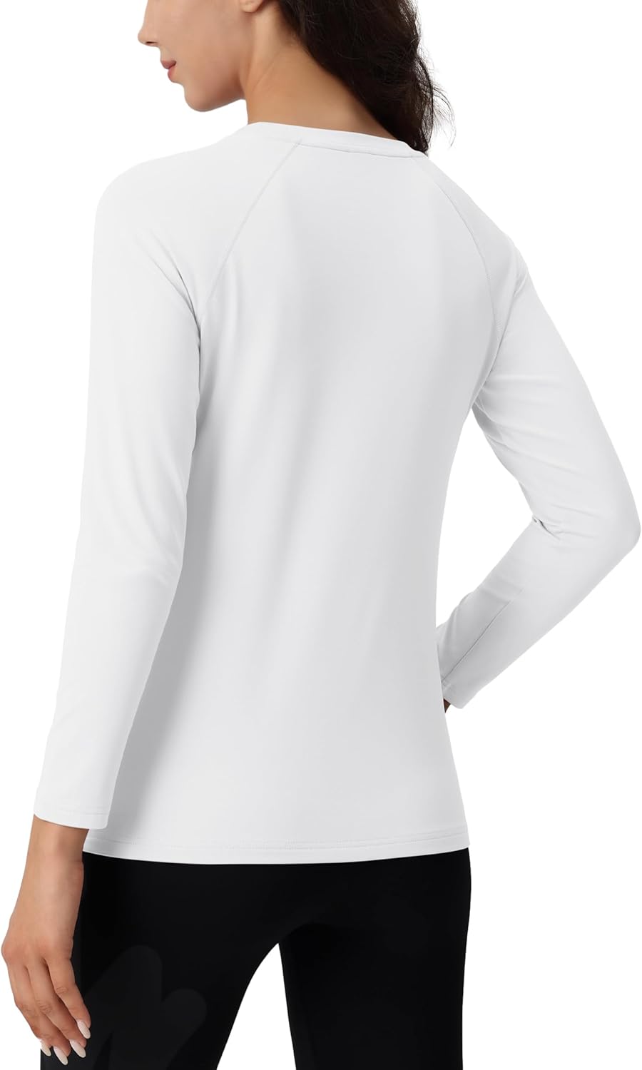 TACVASEN Women's Thermal Shirts Lightweight Fleece Lined Long Sleeve Shirt Moisture Wicking Tops for Workout Gym Yoga