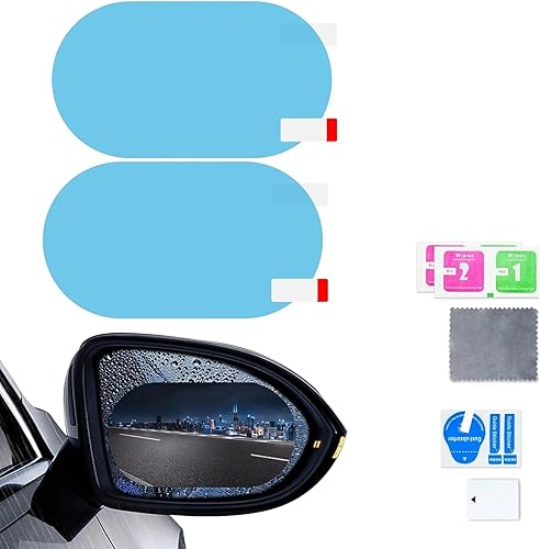 Slykew Pack-2 Adhesivo para espejo retrovisor de coche de pantalla completa, 3.93 pulgadas x 5.90 pulgadas para una conducción segura, universal,
