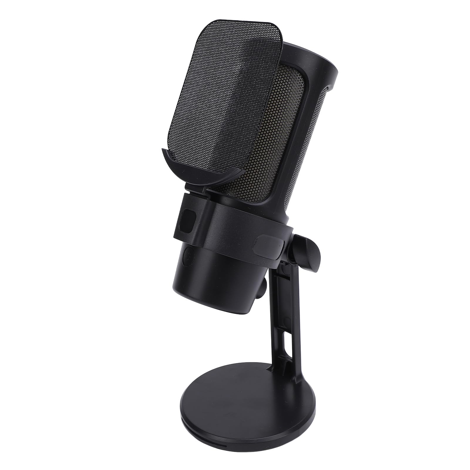 Microfono USB da Gioco Microfono per PC con Regolazione del Guadagno del Volume per Podcast Video Streaming per PC, Registrazione Elettronica in Metallo da Gioco Dal (Nera)