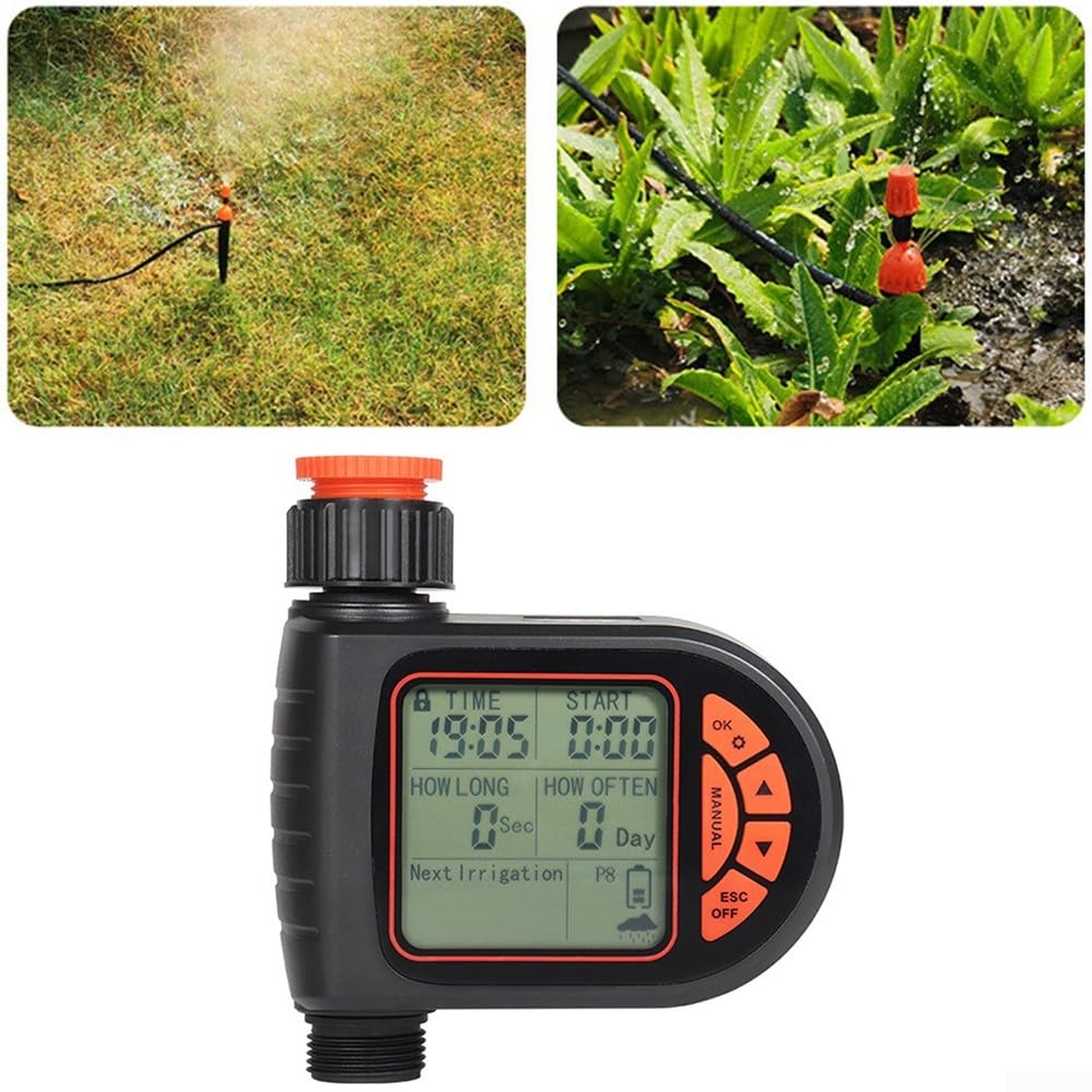 ZYWUOY Temporizador digital de agua con sensor de lluvia, controlador automático para riego de ahorro de agua