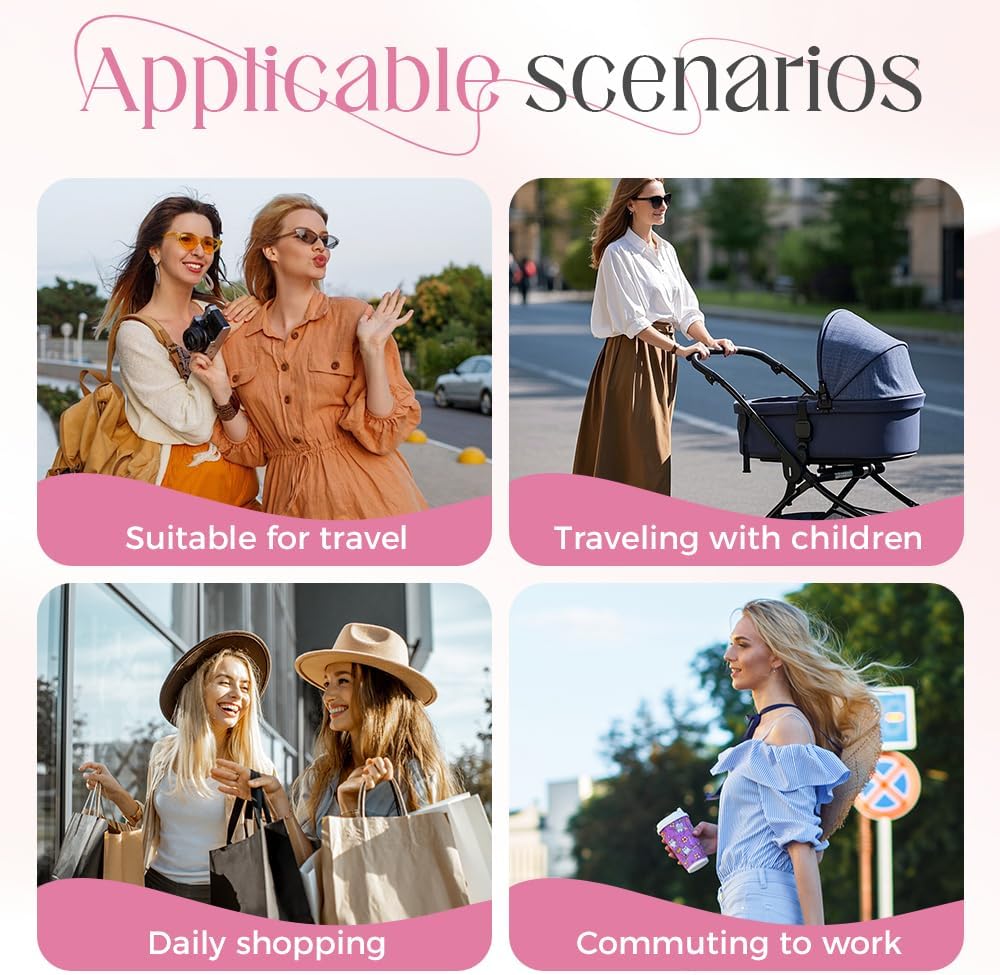 Shoulder Tote Bag, Large Capacity Tote Bags Water Repellent Multi Pocket Nylon Shoulder Bag for Work Travel - Image 7