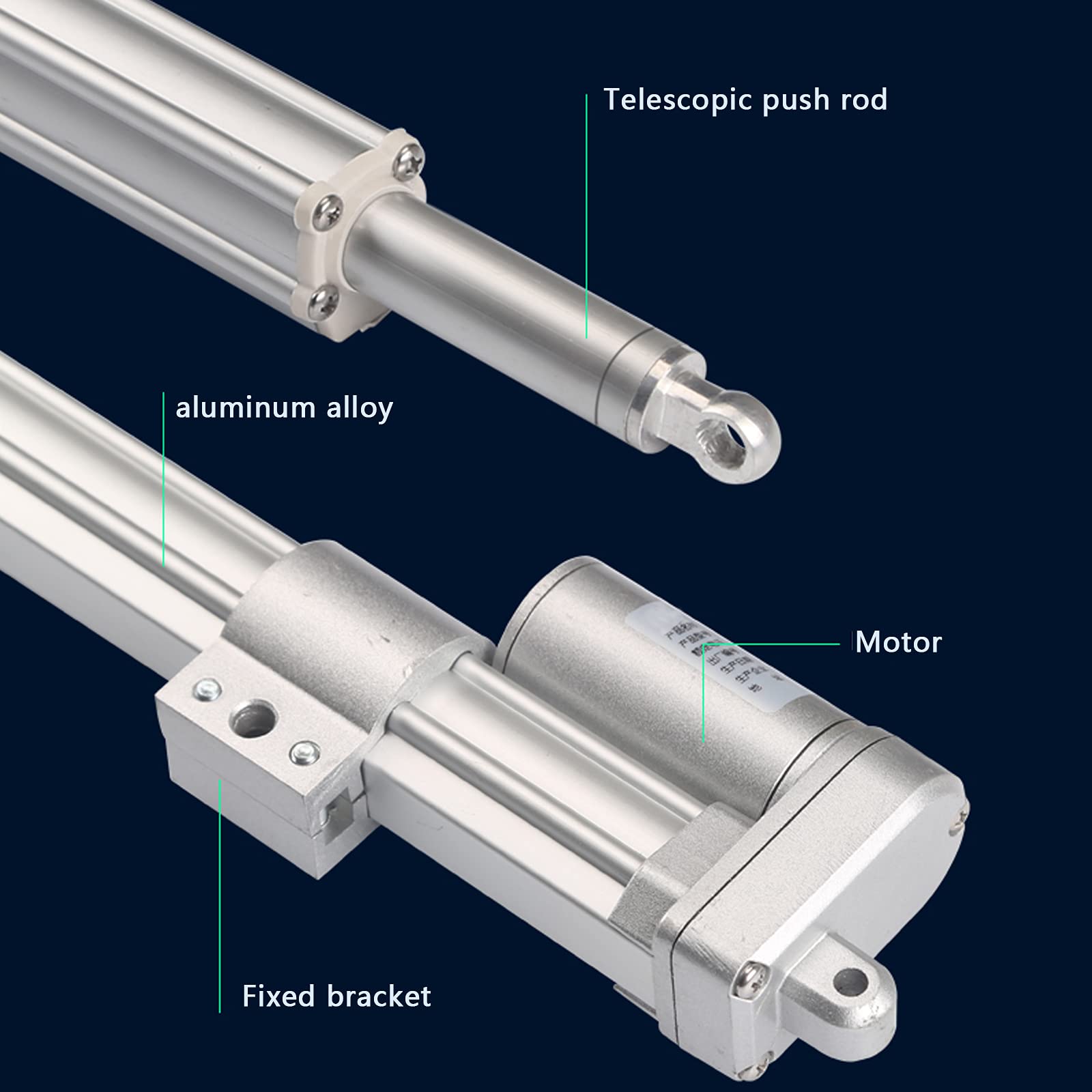 Amazon.co.jp: 1000N、800N、700N電動伸縮プッシュロッド、DC 12V