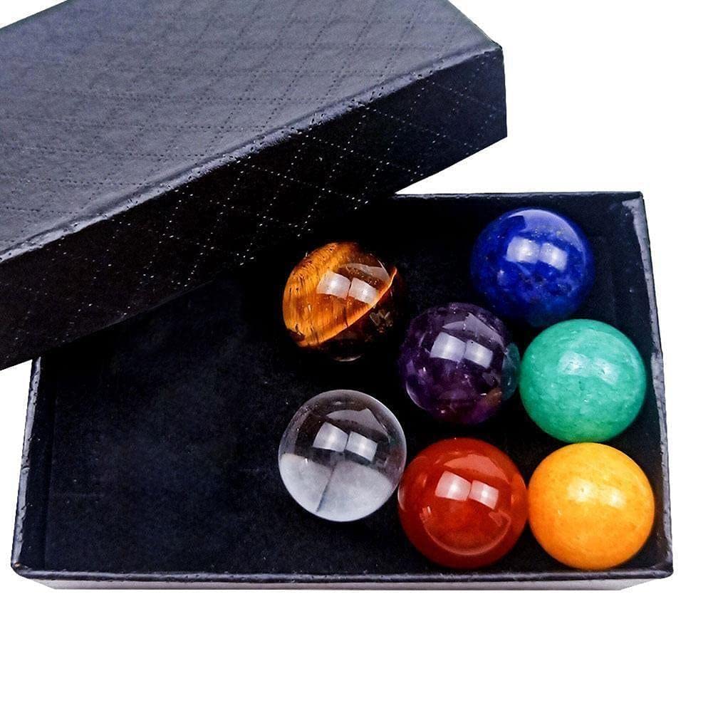 Seven-color Chakra Stone Yoga Meditation Healing Energy Stone And Decoration Ornaments Stone Crafts C5R8 Crystal