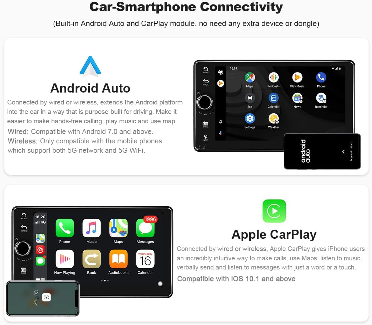 joying android 10 0 head unit octa core 4gb64gb 7 inch single din auto car stereo universal radio with physical button support 4g simfm radioblueto