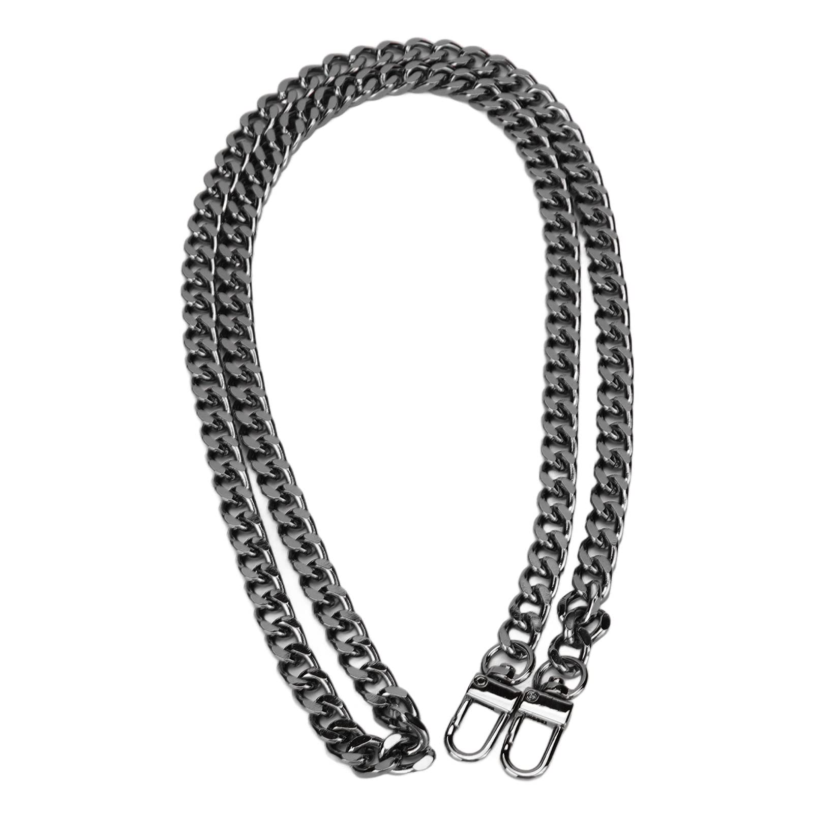 Catene di gioielli in metallo, ferro, antiruggine, fai da te, collane, braccialetti, cavigliere, forniture per la produzione di 5 pezzi, eleganti e durevoli, multiuso, per (Argento Nero)