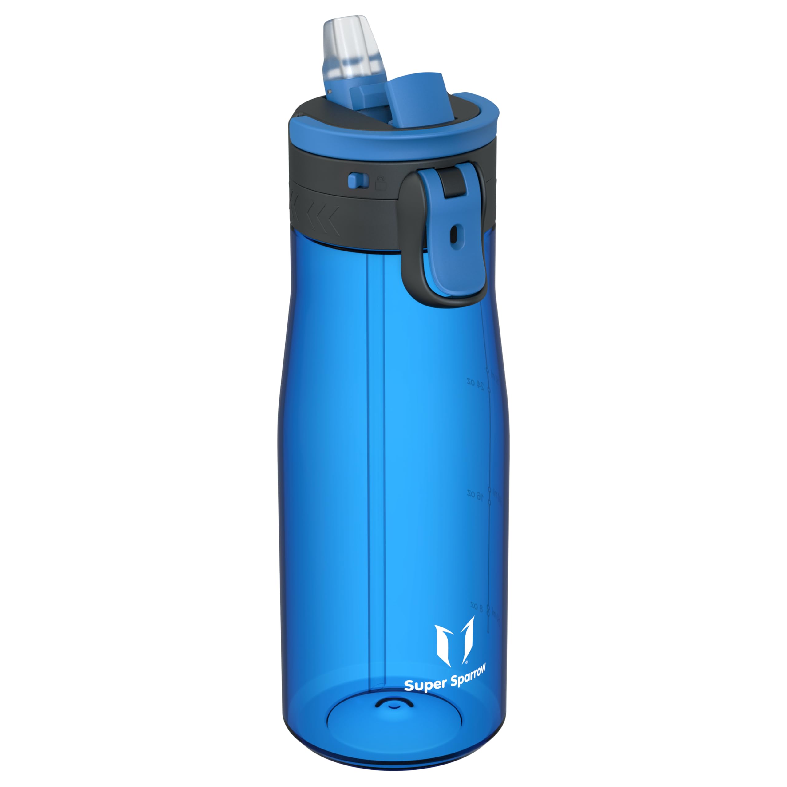 Sparrow Borraccia - 500ml, 750ml, 1L - TouchFlow Bottiglia Senza BPA - Senza Perdite Borraccia Cannuccia - Borracce Sportiva Flusso Rapido Con Un Clic per Scuola, All'aperto