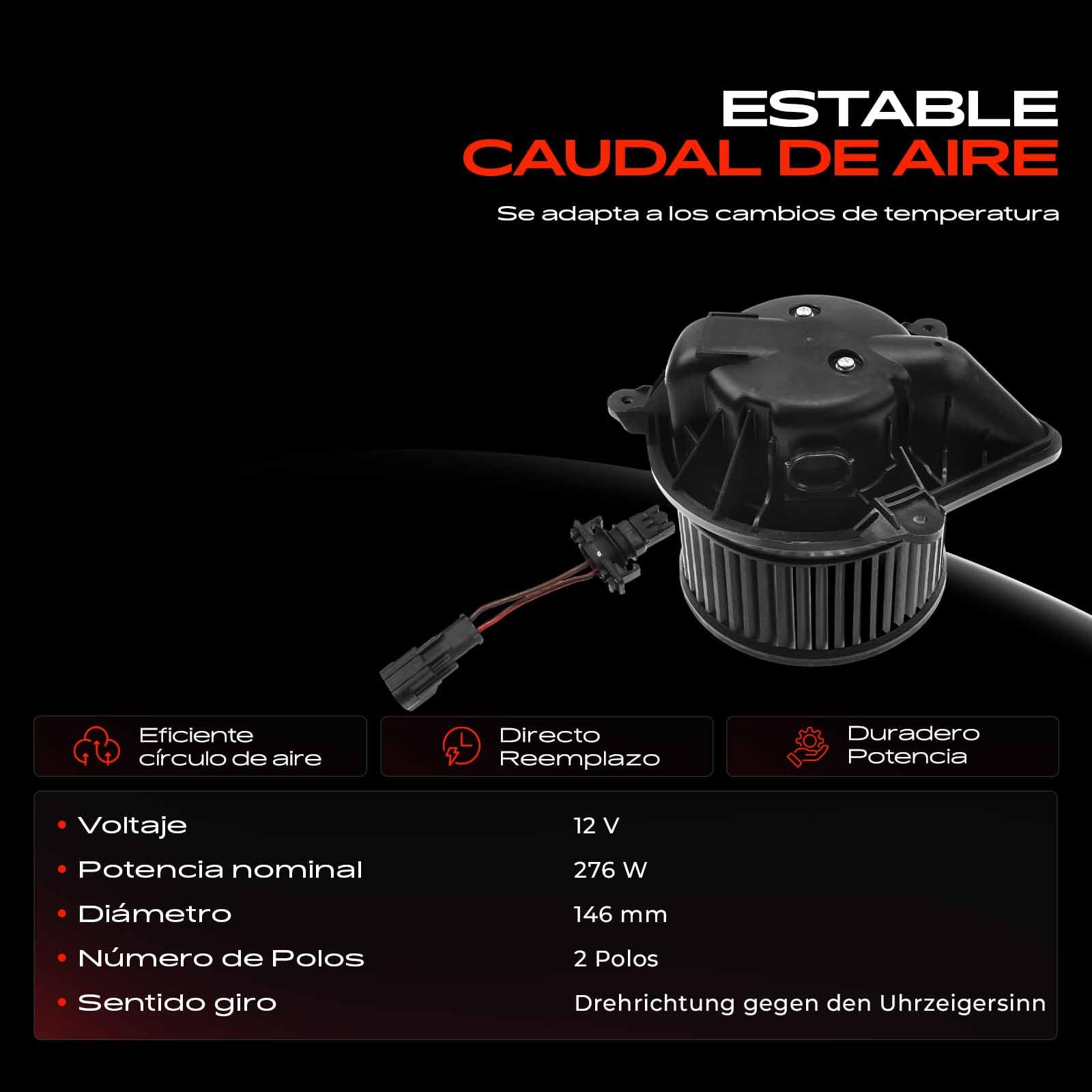 Frankberg Motor del Ventilador del calefactor Compatible con M.e.g.a.n.e Scenic Sí.0/1 Scénic I MPV FA0 Sí.0/1 Replace# 7701205479
