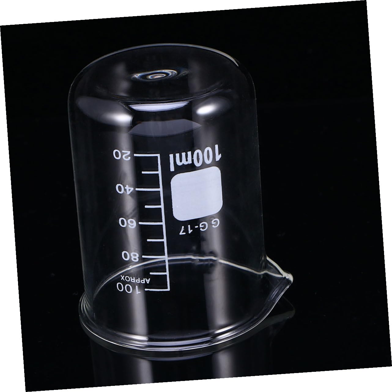 Sosoport 10 Pezzi Brocca Graduata in Vetro 100ml Tazza di Misurazione Portatile Facile da Pulire per Laboratorio e Uso Scientifico