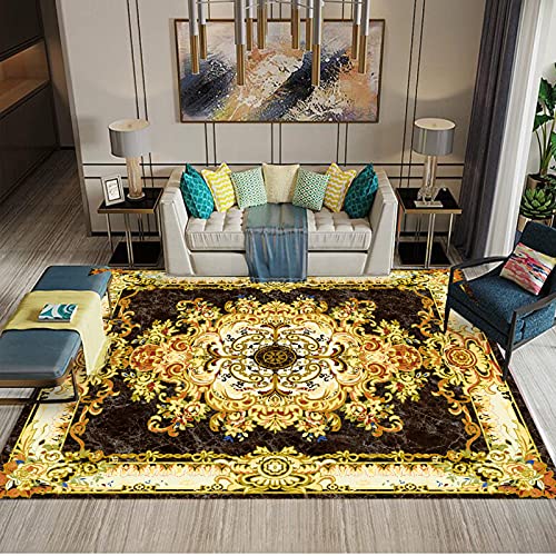 Tapis de salon antidérapant et lavable rétro 80x120 cm NF - 2