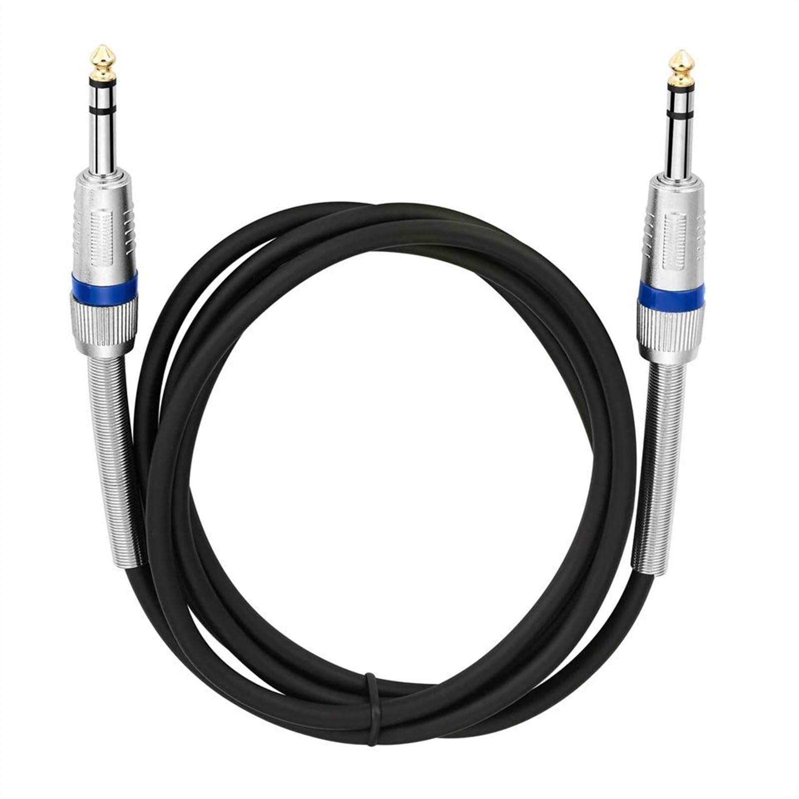 Cavo audio per chitarra Cavo audio da 6,35 mm maschio a for amplificatore mixer for chitarra con bobina a molla nero blu 1,8-10 m(10m)