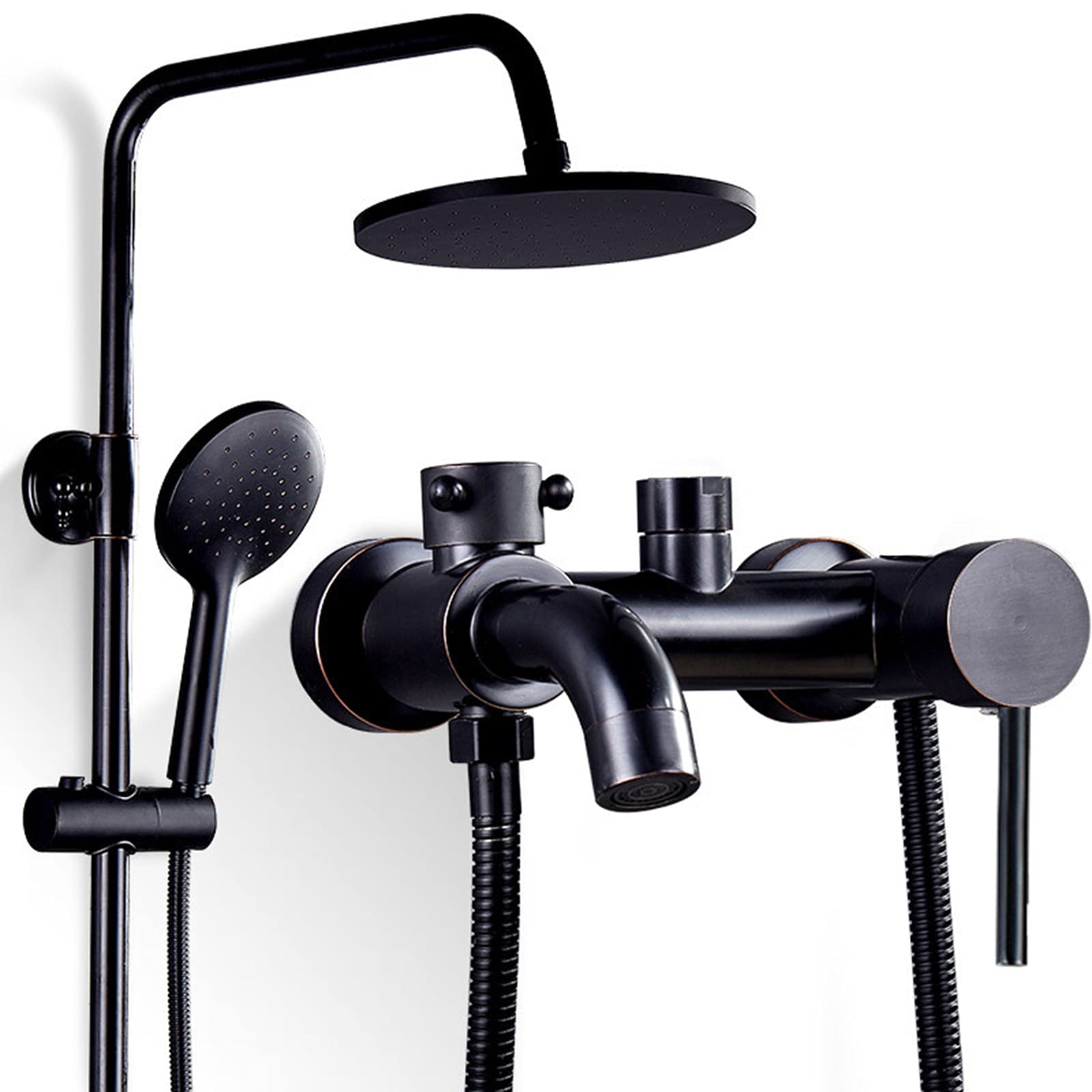 Système de douche noir haute pression pour des matins dynamiques en famille