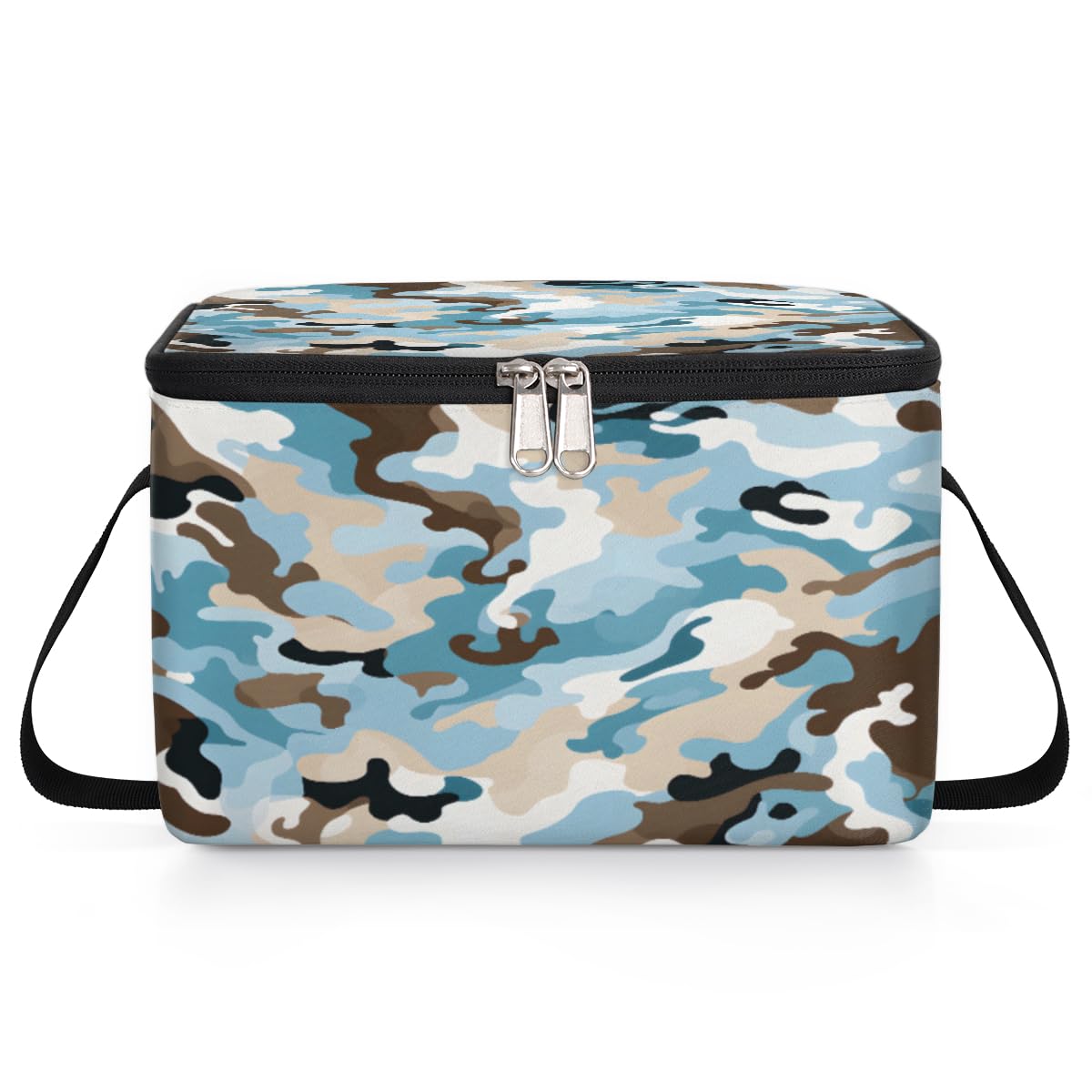 Camouflage Lunch Bags for Women Men 9 Cans, Hot & Cold Food Delivery Bag Insulated Grocery Bag Insulated Lunch Box Cooler Bag for Office Work Picnic Beach